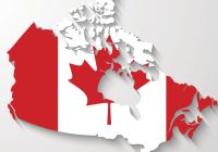 Canada map with shadow effect presentation